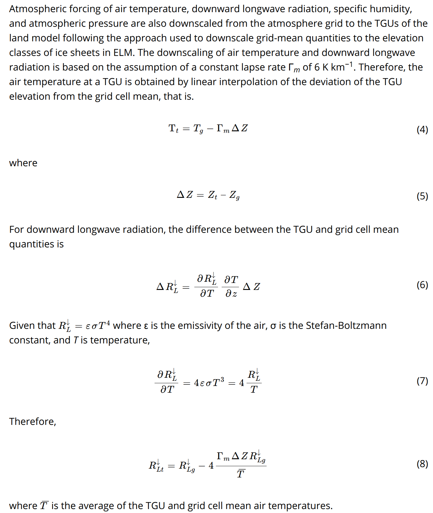 ERWMM temperature downscaling