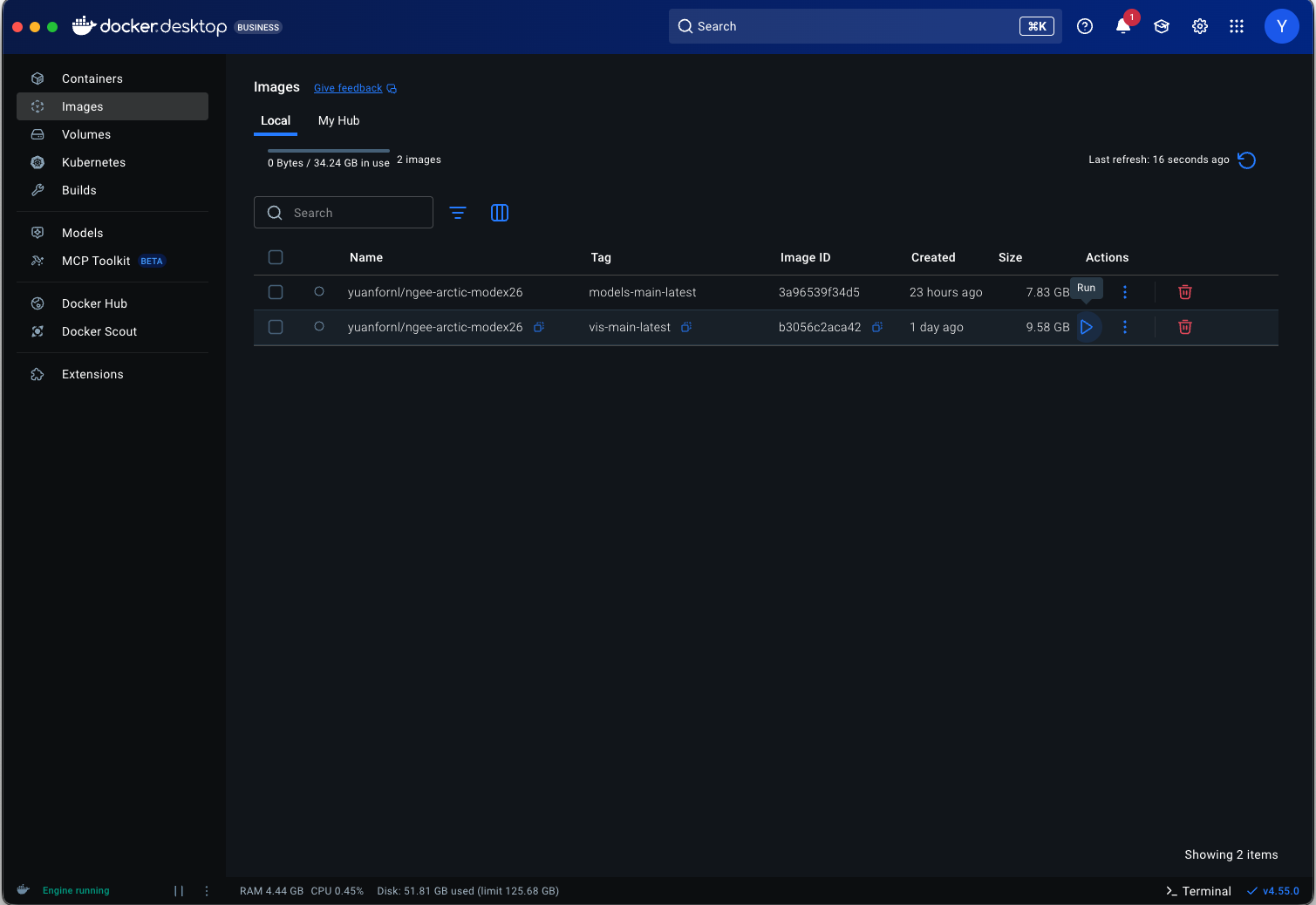 Docker Desktop App - image pulling